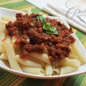 Penne with Mushroom Bolognese - main