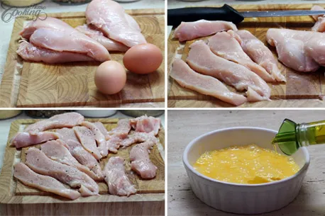 Baked Cornflake Crusted Chicken Strips step1