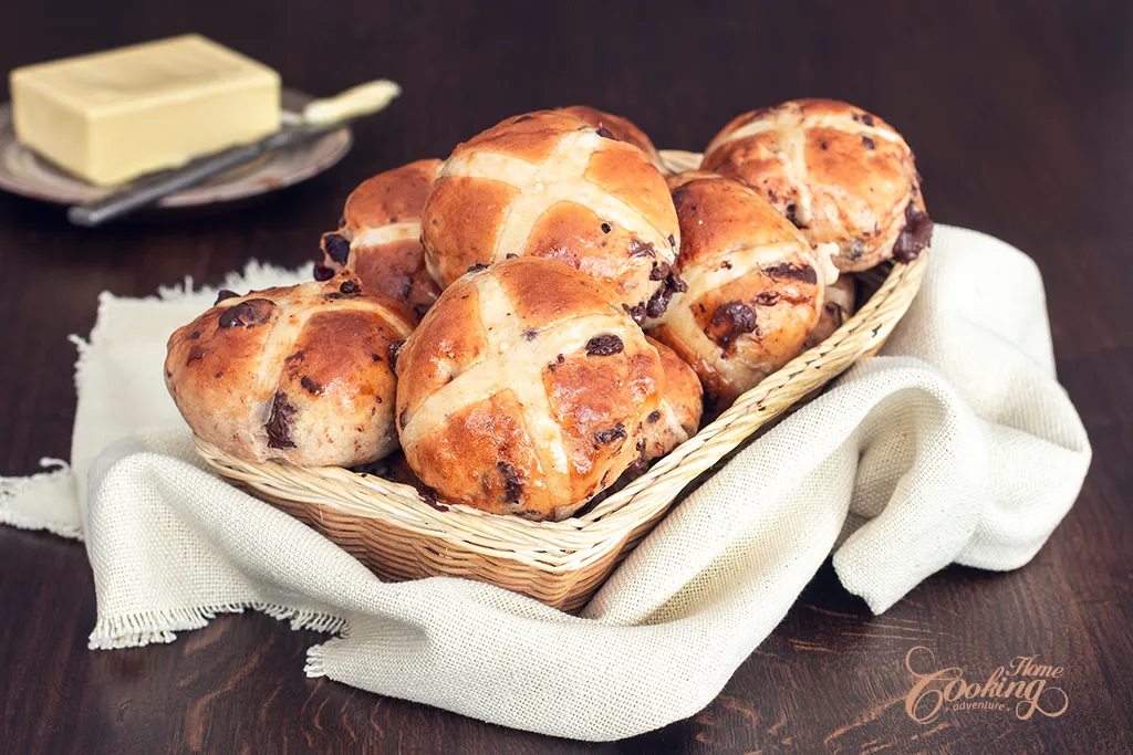 Chocolate Chunk Hot Cross Buns main image