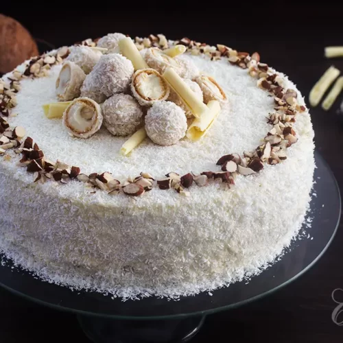 Raffaello Cake Recipe - Delightful Almond Coconut Cake