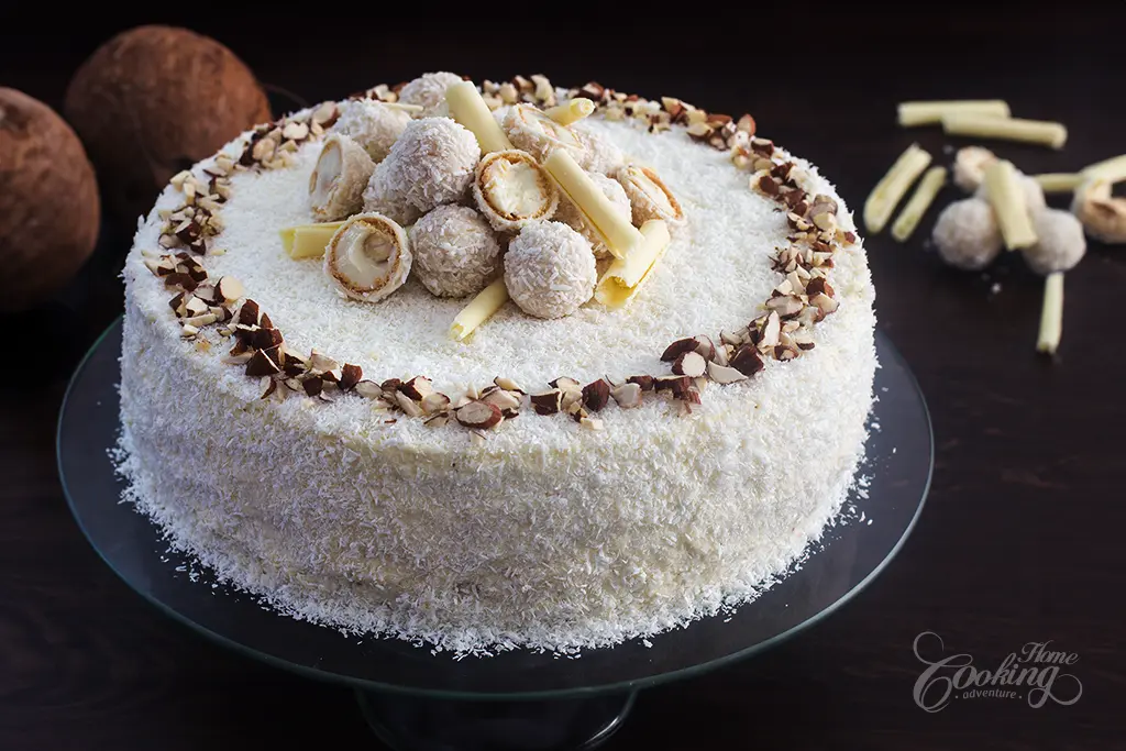 Raffaello Cake Recipe - Delightful Almond Coconut Cake