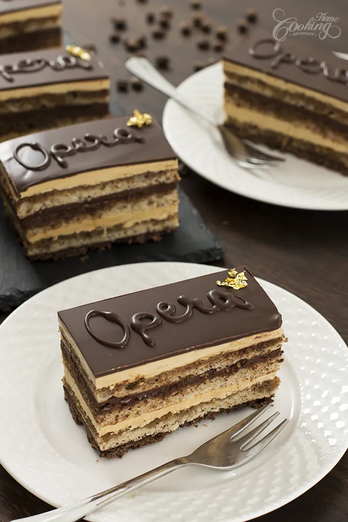 Opera Cake – French Chocolate Coffee Cake Recipe 