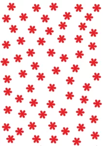Chocolate Strawberry Swiss Roll flower pattern