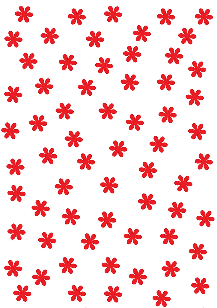 Chocolate Strawberry Swiss Roll flower pattern