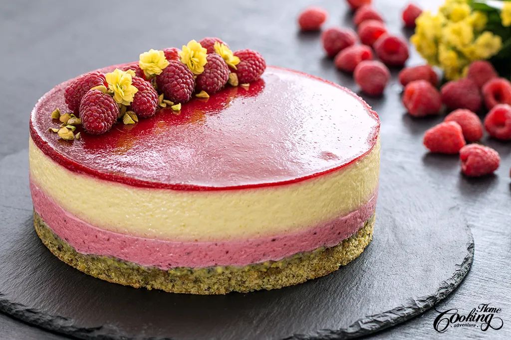 Mango Raspberry Mousse Cake Main Image