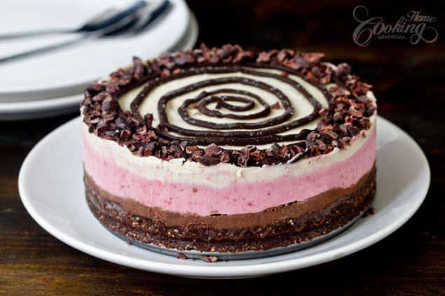 Raw Vegan Neapolitan Cake