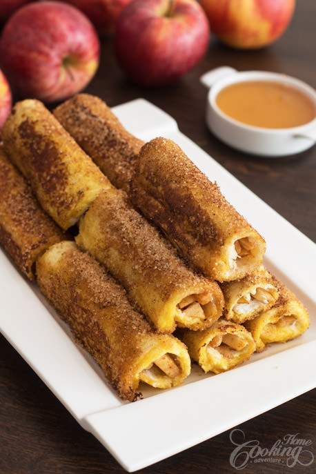 Apple French Toast Roll-Ups Vertical