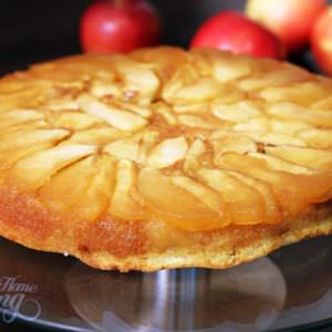 apple upside down cake with caramel