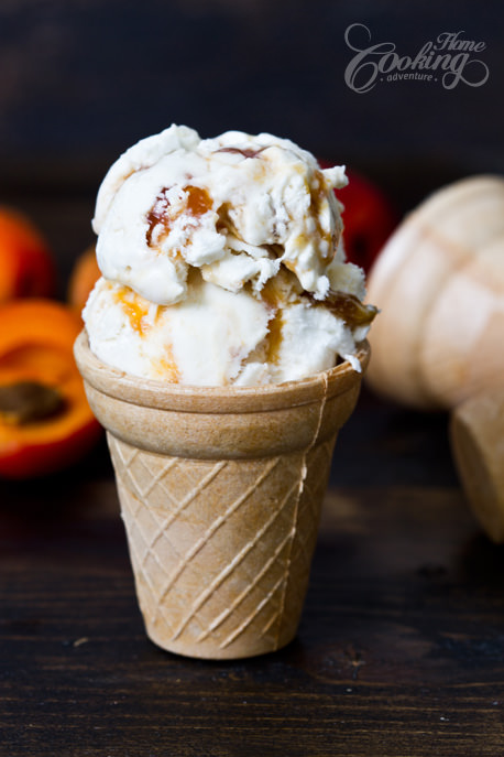 Apricot Ice Cream closeup 