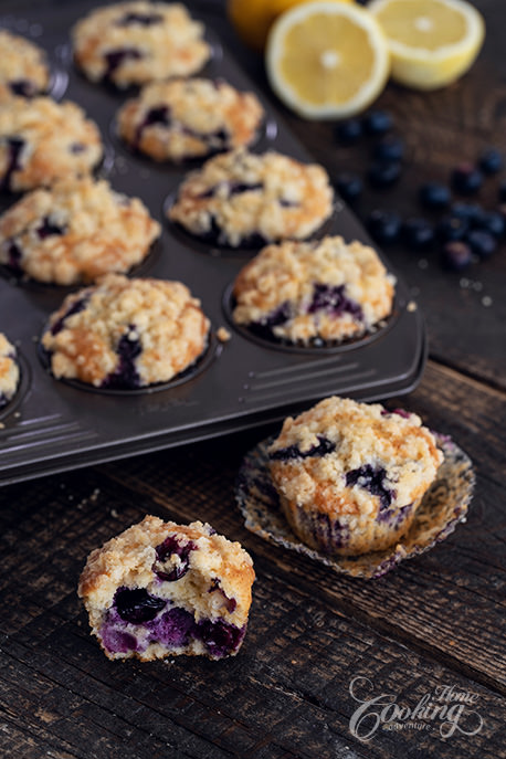 Easy Blueberry Muffins Slice