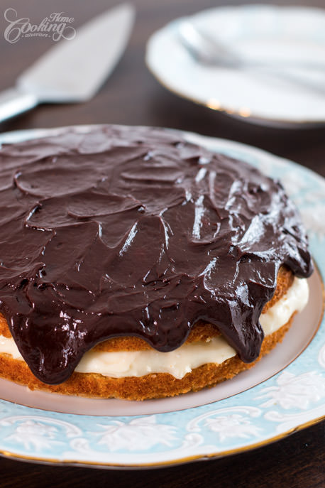 Boston Cream Pie Closeup