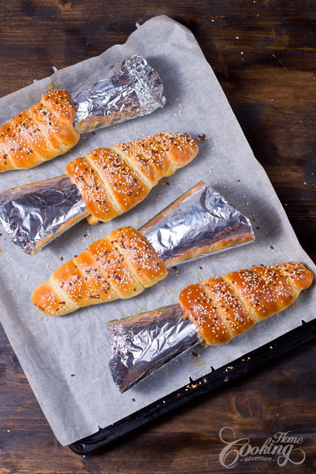 Baked Bread Cones 