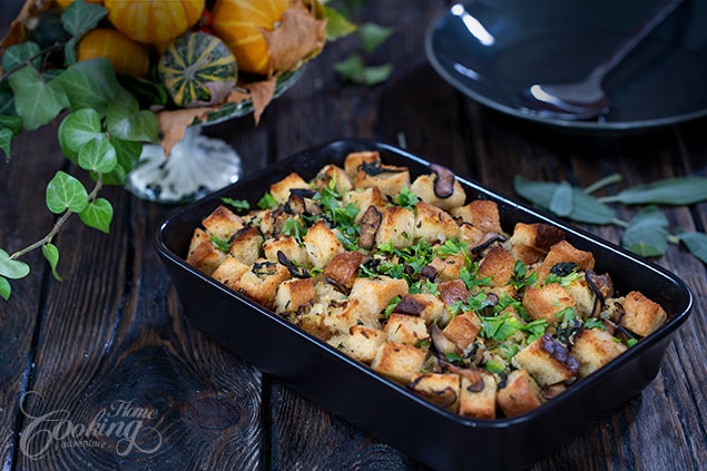 Spinach and Shiitake Mushroom Stuffing