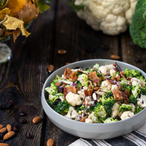 Broccoli Cauliflower Salad