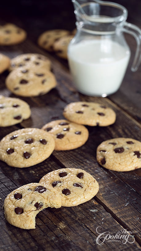 Butterless Chocolate Chip Cookies Closeup