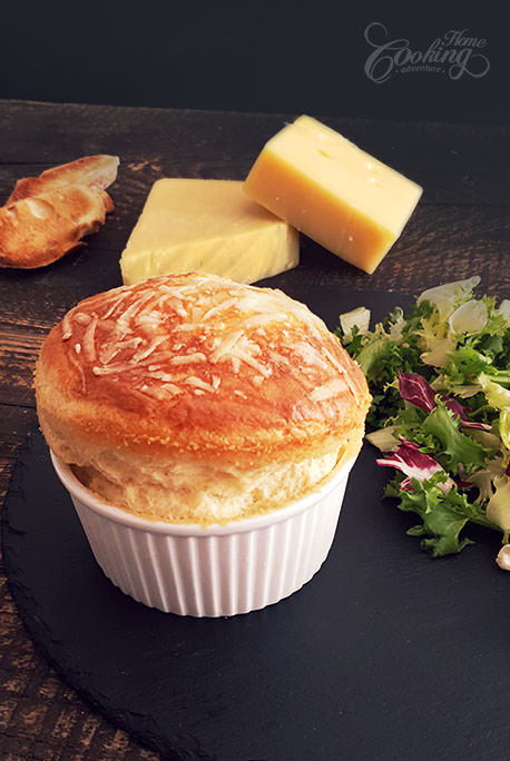 Cheese Soufflé with Salad