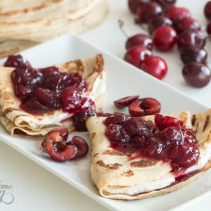 Cherry and Cream Cheese Crepes