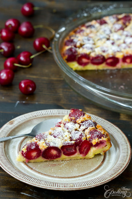 Cherry Clafoutis slice