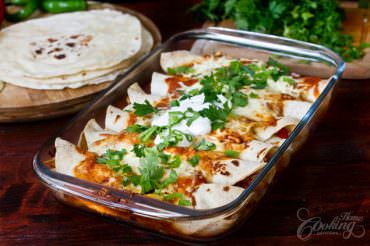 Chicken and Bean Enchiladas