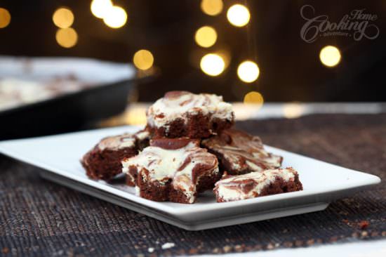 Chocolate and Cream Cheese Marbled Brownies