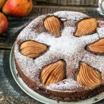 Almond Chocolate Pear Cake