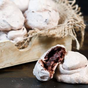 Chocolate walnut clouds with cacao nibs