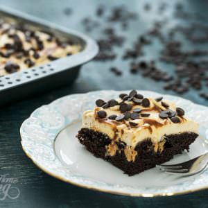 Easy Chocolate Caramel Poke Cake