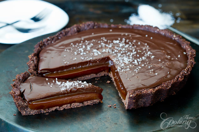 Salted Pretzel Chocolate Tart