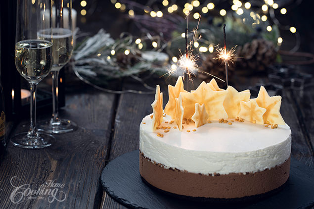 Chocolate Champagne Mousse Cake