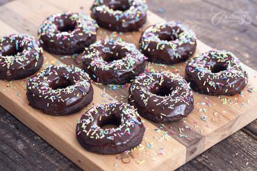 Easy Baked Chocolate Doughnuts (no yeast, no eggs, no butter)