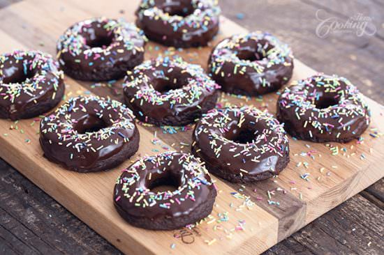 Easy Baked Chocolate Doughnuts (no yeast, no eggs, no butter)