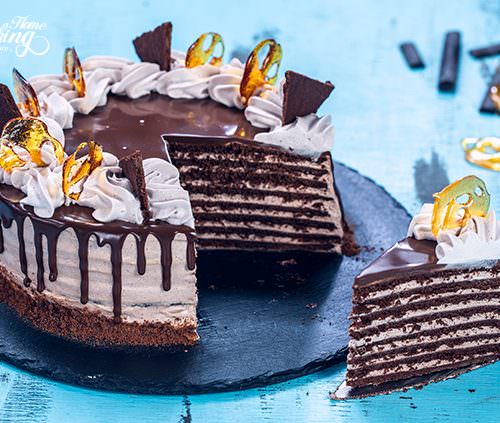 Chocolate Spartak Cake - Chocolate Medovik