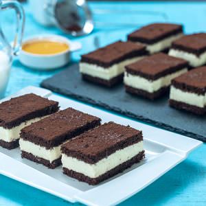 Chocolate Milk Slice Cake - Kinder Chocolate Milk Slice