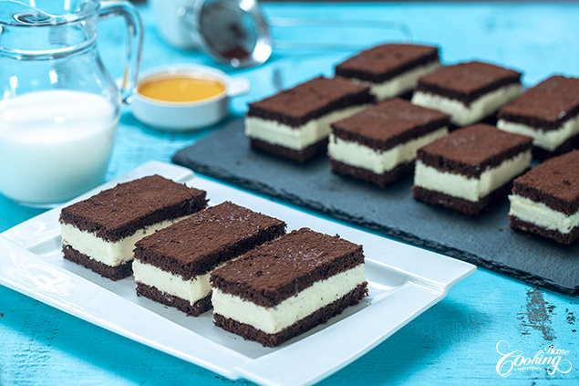 Chocolate Milk Slice Cake - Kinder Chocolate Milk Slice