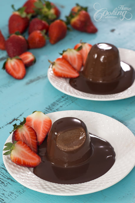 Chocolate Panna Cotta section