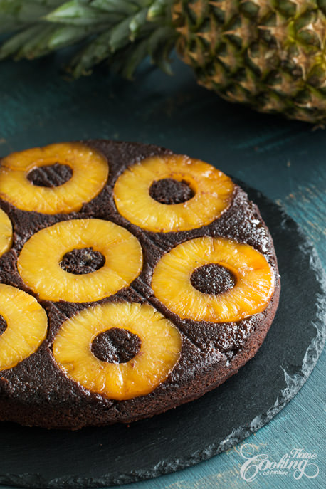 Chocolate Pineapple Upside Down Cake