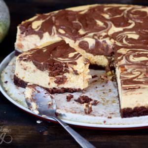 Marbled Chocolate Pumpkin Cheesecake