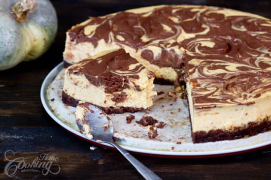 Marbled Chocolate Pumpkin Cheesecake