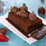 Chocolate Terrine with Chocolate Covered Strawberries