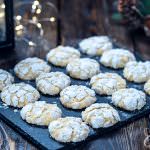 Coconut White Chocolate Crinkle Cookies