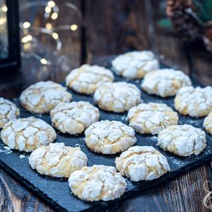 Coconut White Chocolate Crinkle Cookies