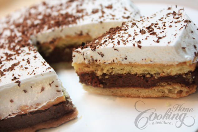 Coffee Cake with Meringue Topping and Coffee Sprinkles