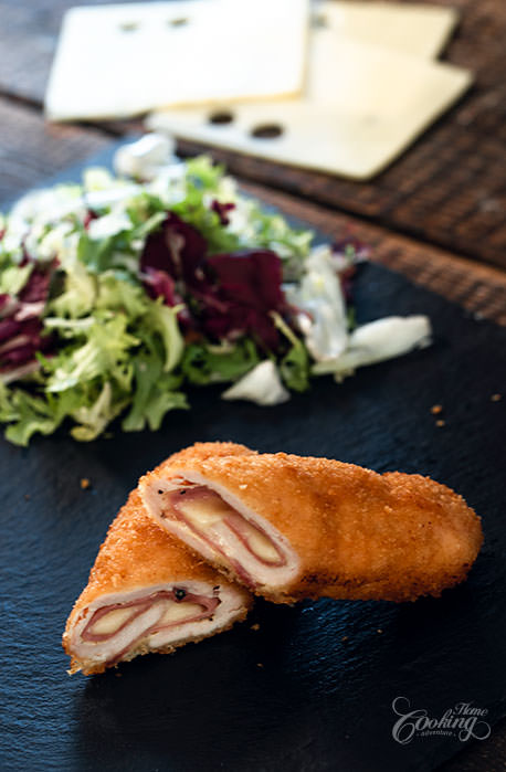 Chicken Cordon Bleu with Fresh Salad