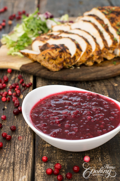Cranberry Sauce with Turkey Breast