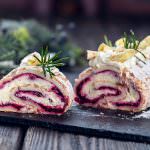 Cranberry White Chocolate Meringue Roll