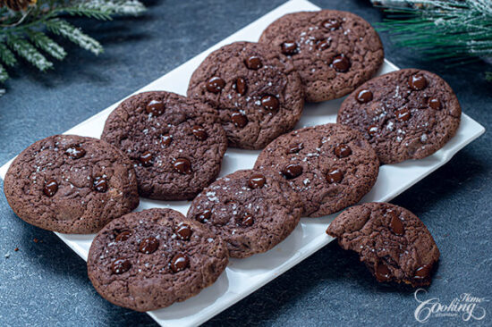 Double Chocolate Rum Cookies