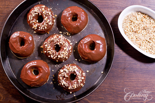 Baked Doughnuts with Nutella Glaze