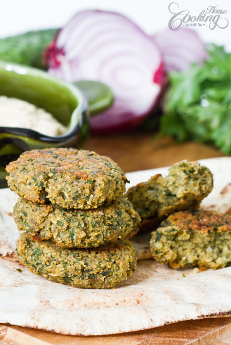 Baked Falafel closeup