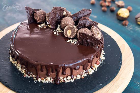 Ferrero Rocher Mousse Cake (Nutella Mousse Cake)