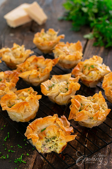 Filo Mini Quiches section